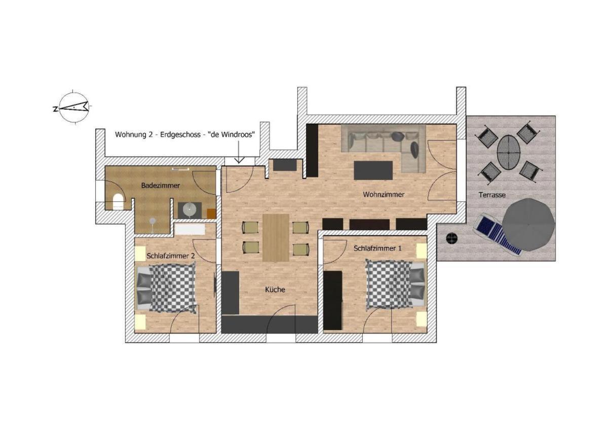 Ferienwohnung De Windroos Born Eksteriør billede